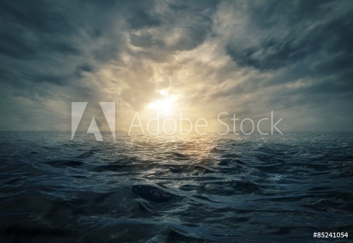 Picture of Sunset on stormy sea